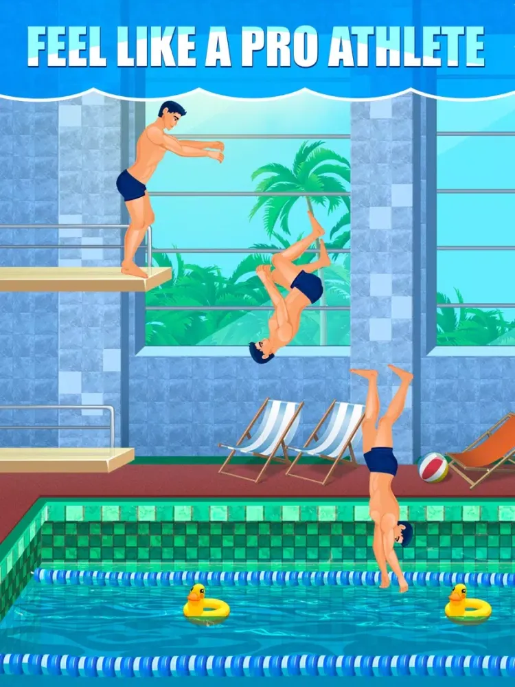 Cliff Flip Diving 2D: Swimming Simulator Full iPad  Screenshots
