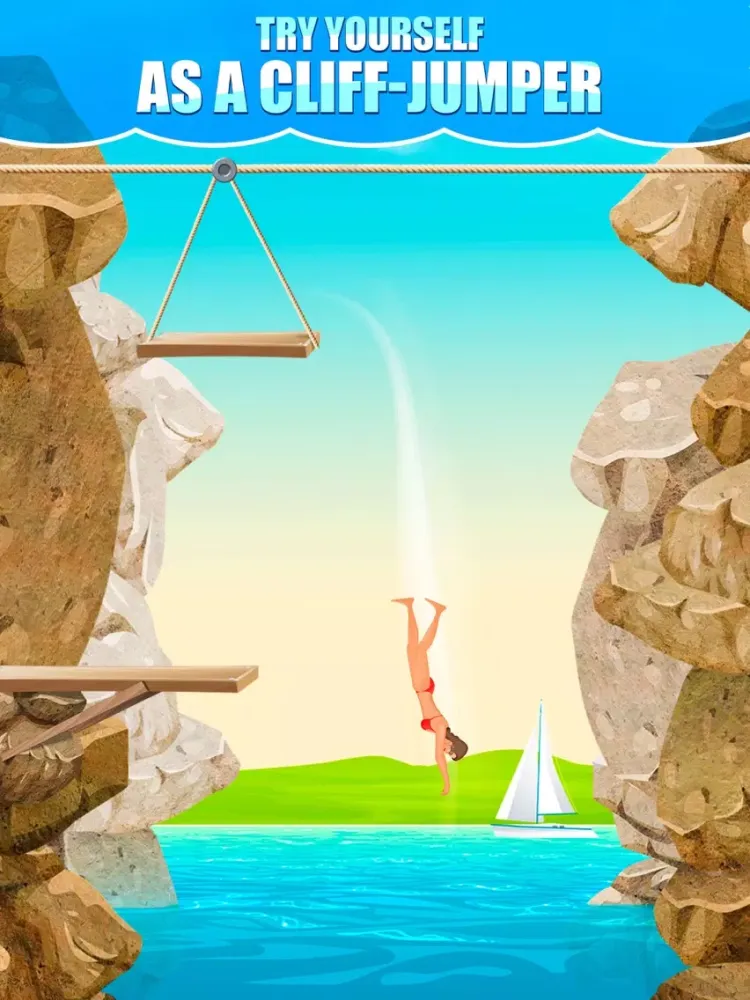 Cliff Flip Diving 2D: Swimming Simulator Full iPad  Screenshots