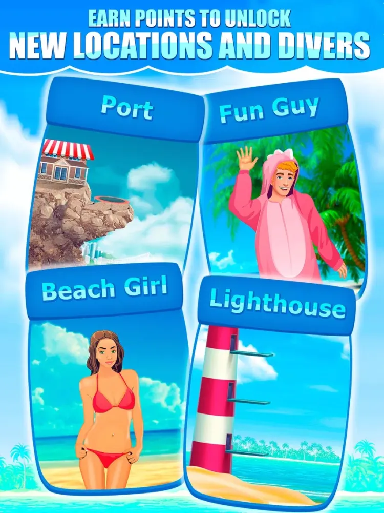 Cliff Flip Diving 2D: Swimming Simulator Full iPad  Screenshots