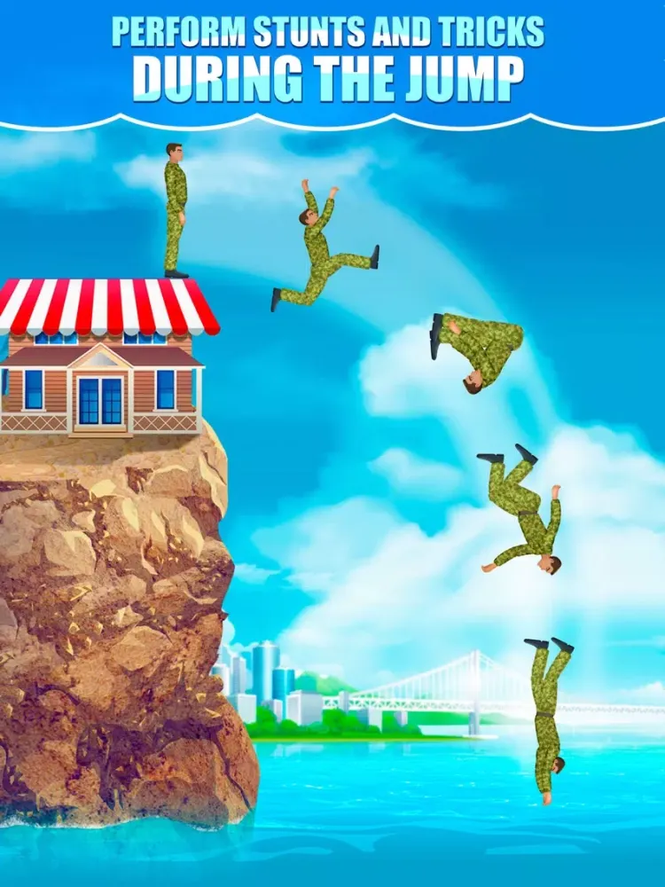 Cliff Flip Diving 2D: Swimming Simulator Full iPad  Screenshots