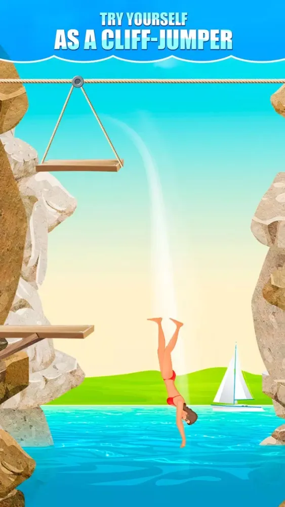 Cliff Flip Diving 2D: Swimming Simulator Full Screenshots