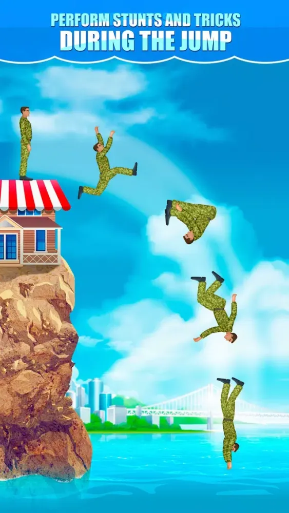 Cliff Flip Diving 2D: Swimming Simulator Full Screenshots