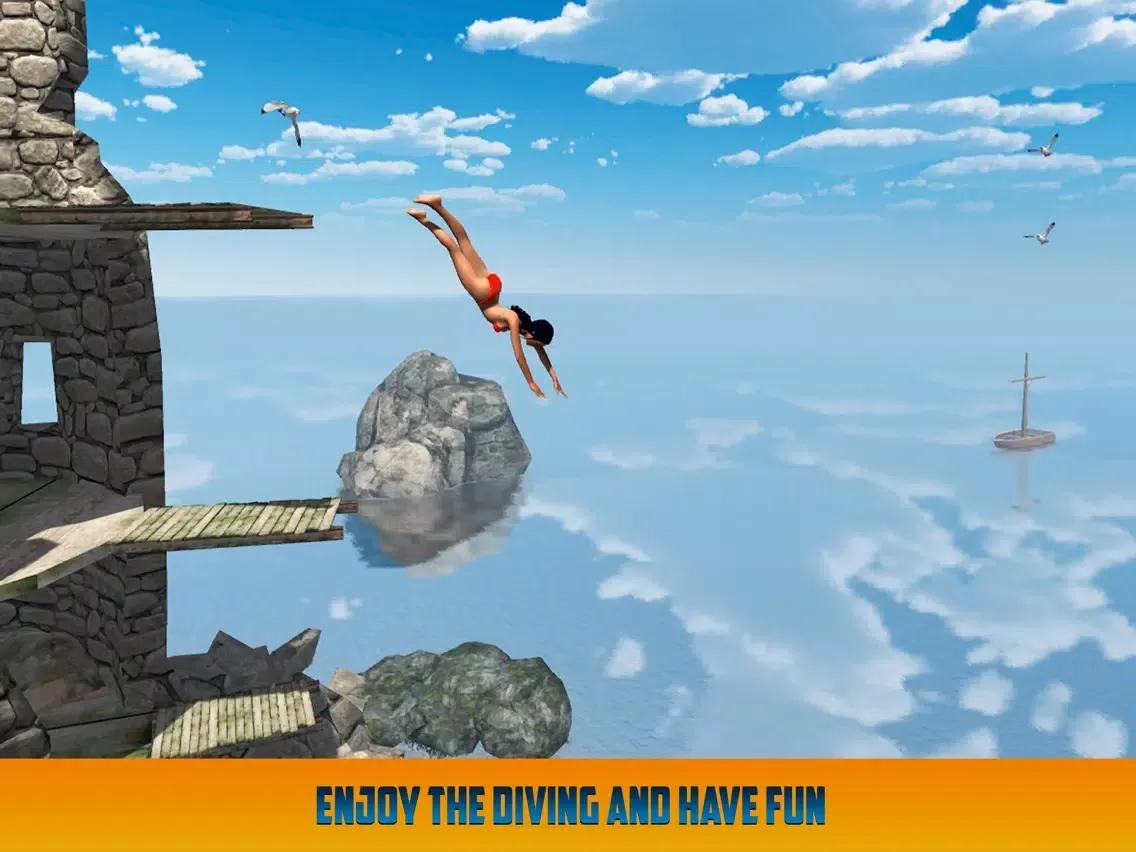 Cliff Flip Diving: Swimming Simulator Full iPad  سکرین شاٹس