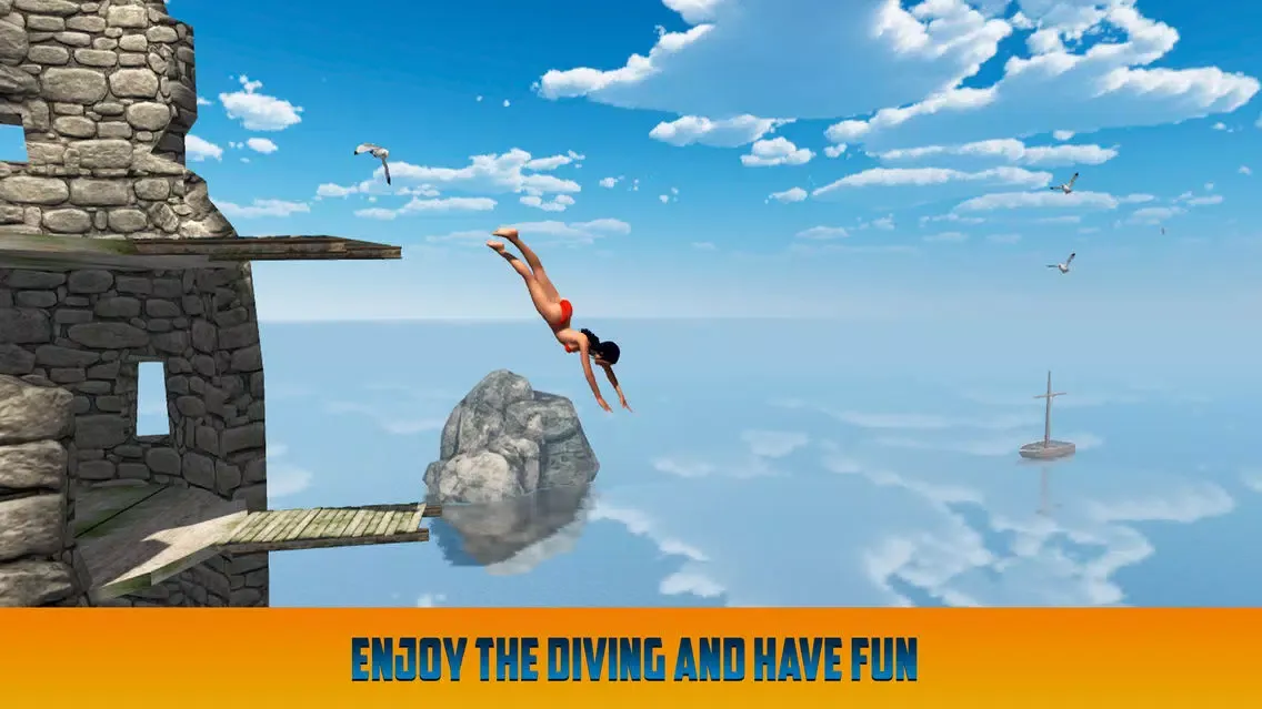Cliff Flip Diving: Swimming Simulator Full سکرین شاٹس