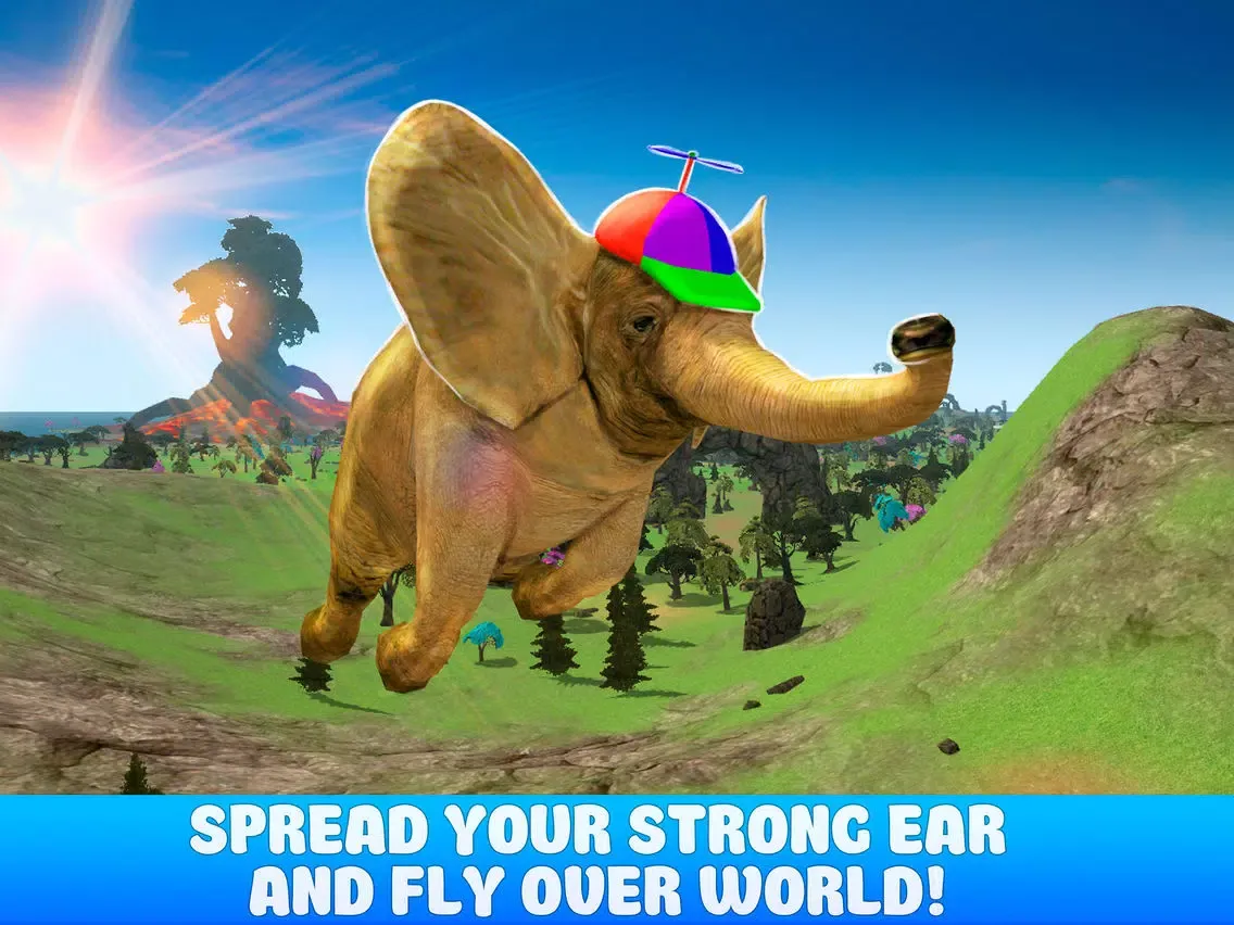 Wild Flying Elephant Simulator 3D Full iPad  سکرین شاٹس