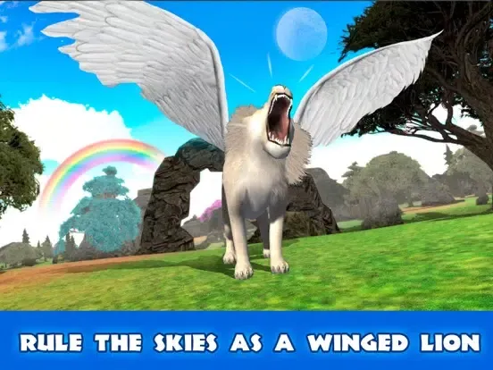 Tangkapan skrin Wild Flying Lion Simulator 3D iPad 