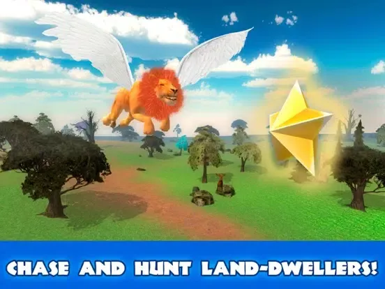 Tangkapan skrin Wild Flying Lion Simulator 3D iPad 