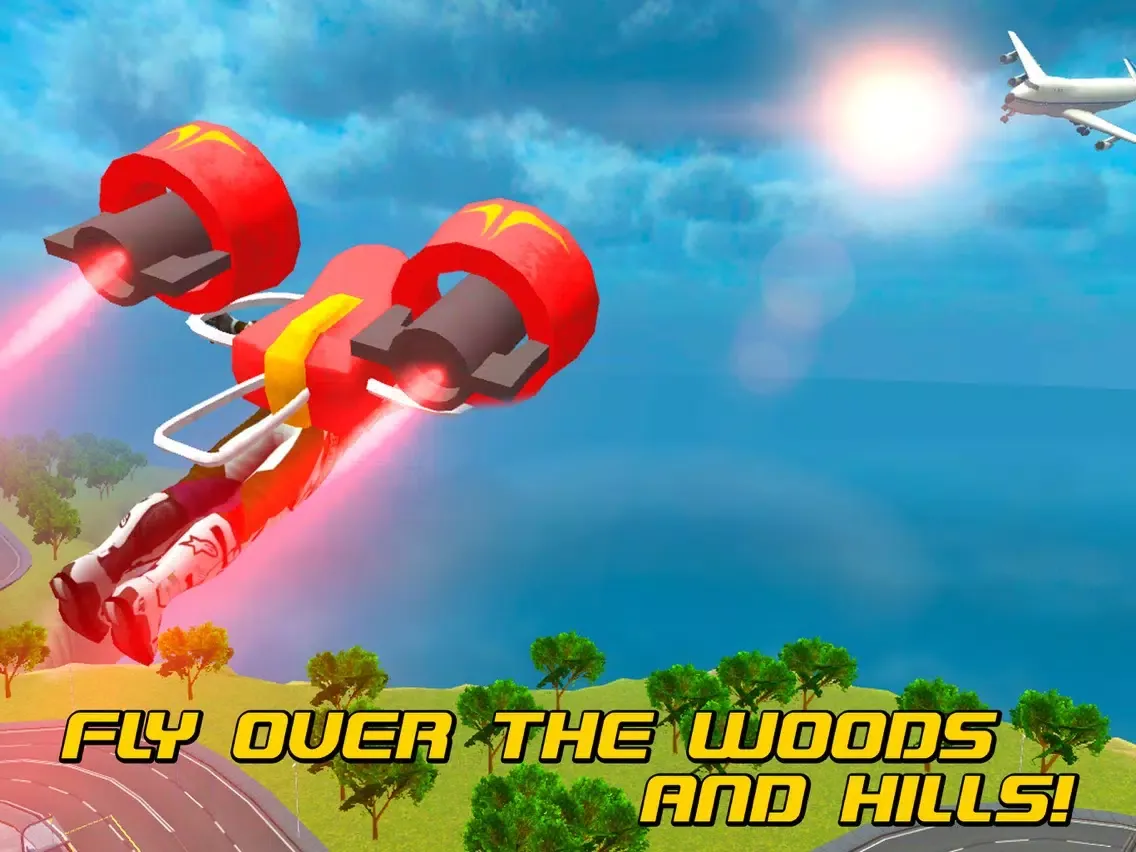 Ảnh chụp màn hình của Flying Man: Skydiving Air Race 3D Full iPad 