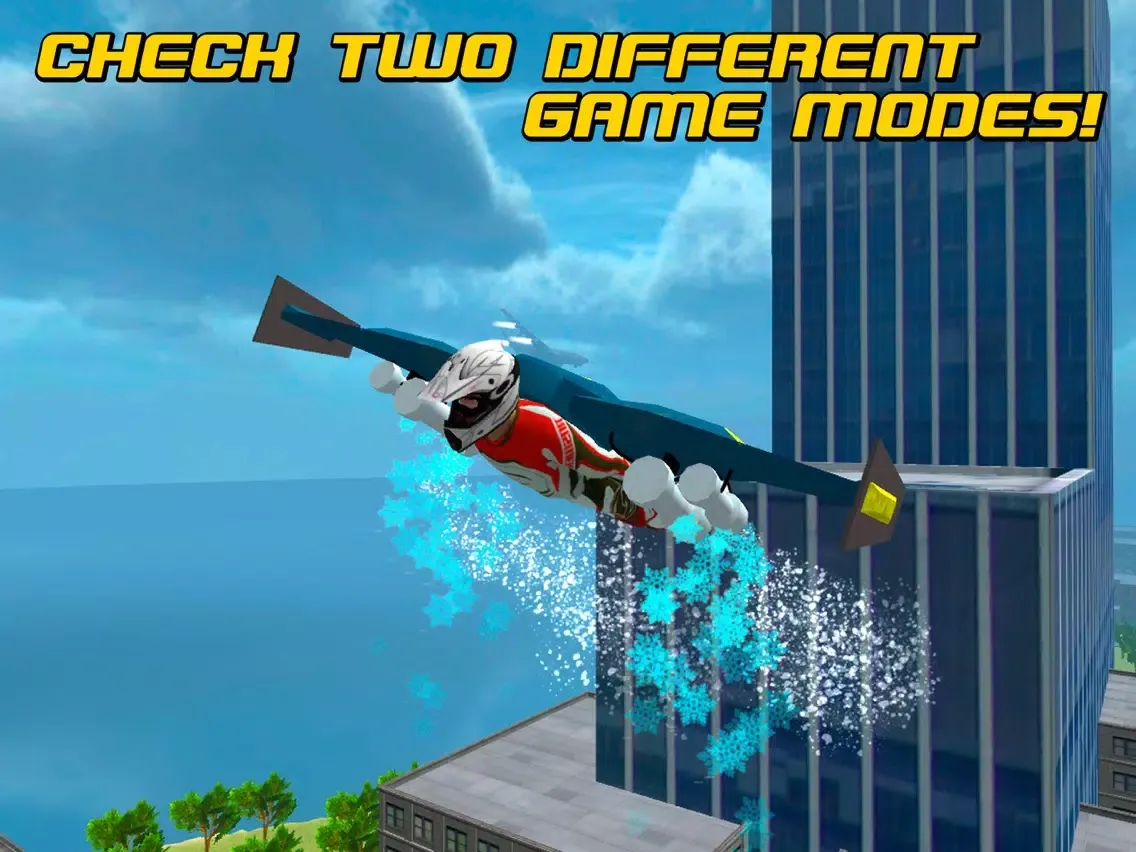 Ảnh chụp màn hình của Flying Man: Skydiving Air Race 3D Full iPad 