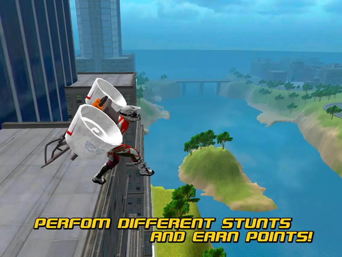 Ảnh chụp màn hình của Flying Man: Skydiving Air Race 3D Full iPad 