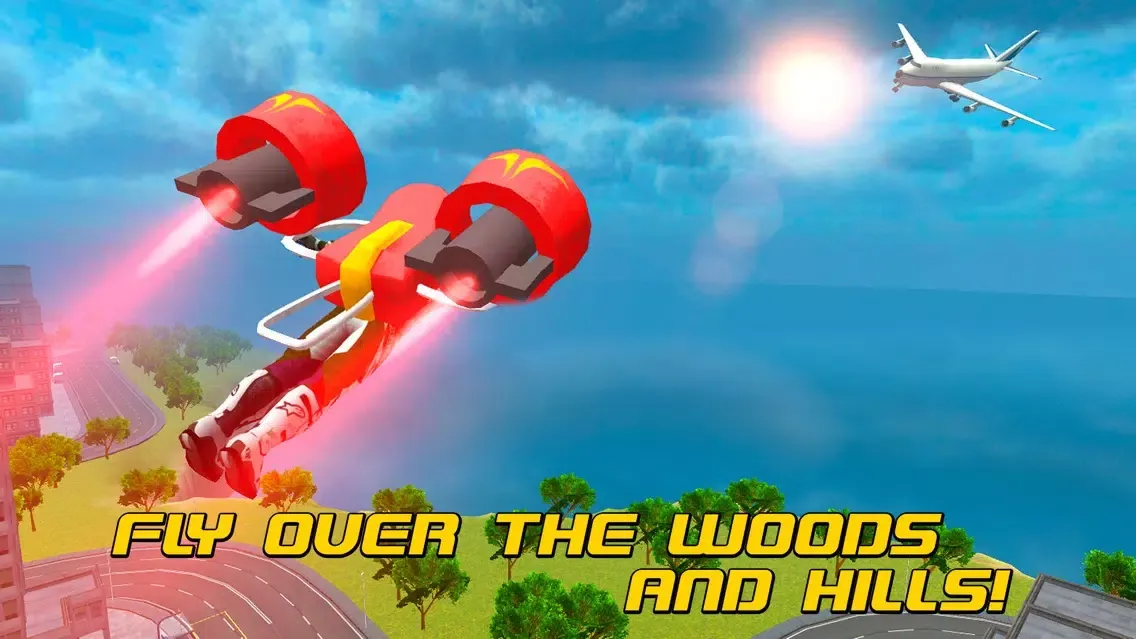 Ảnh chụp màn hình của Flying Man: Skydiving Air Race 3D Full