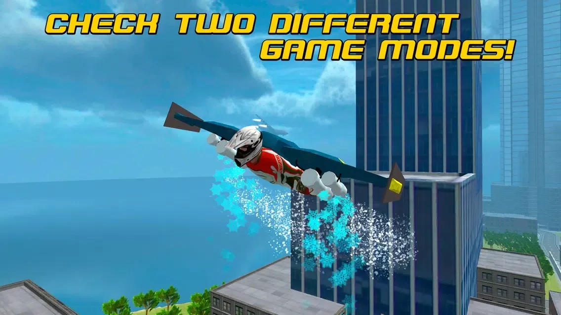 Ảnh chụp màn hình của Flying Man: Skydiving Air Race 3D Full