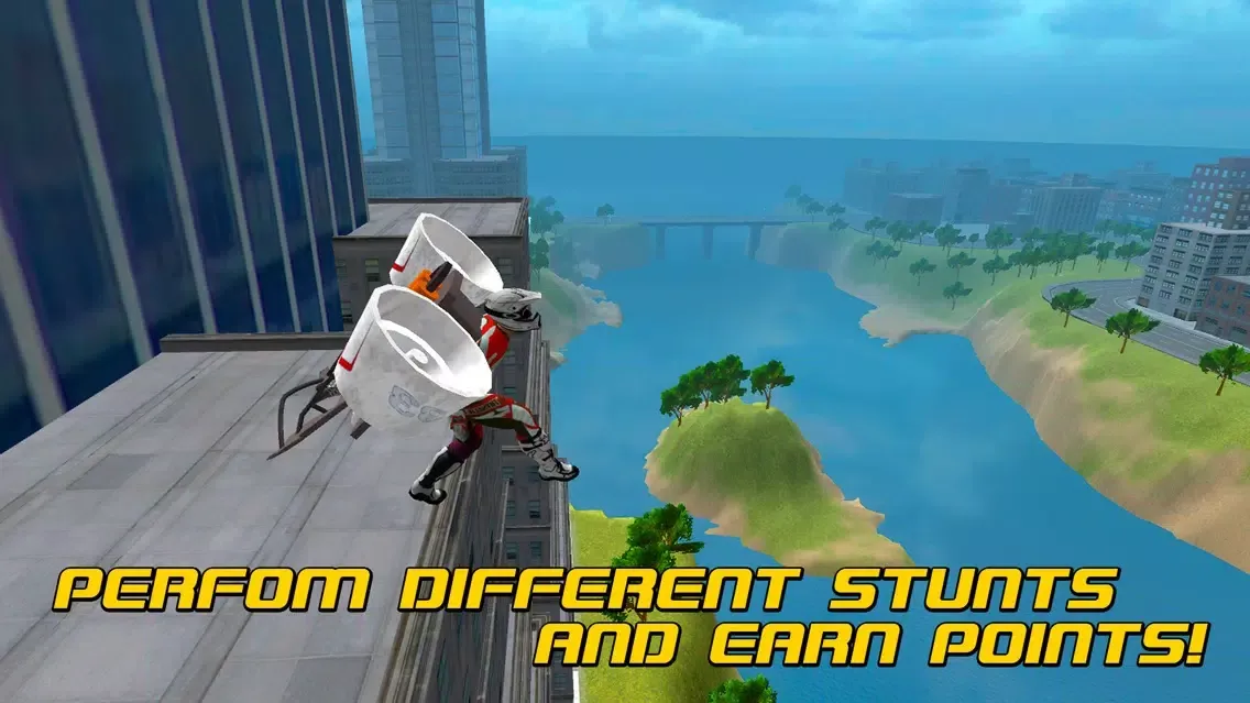 Ảnh chụp màn hình của Flying Man: Skydiving Air Race 3D Full