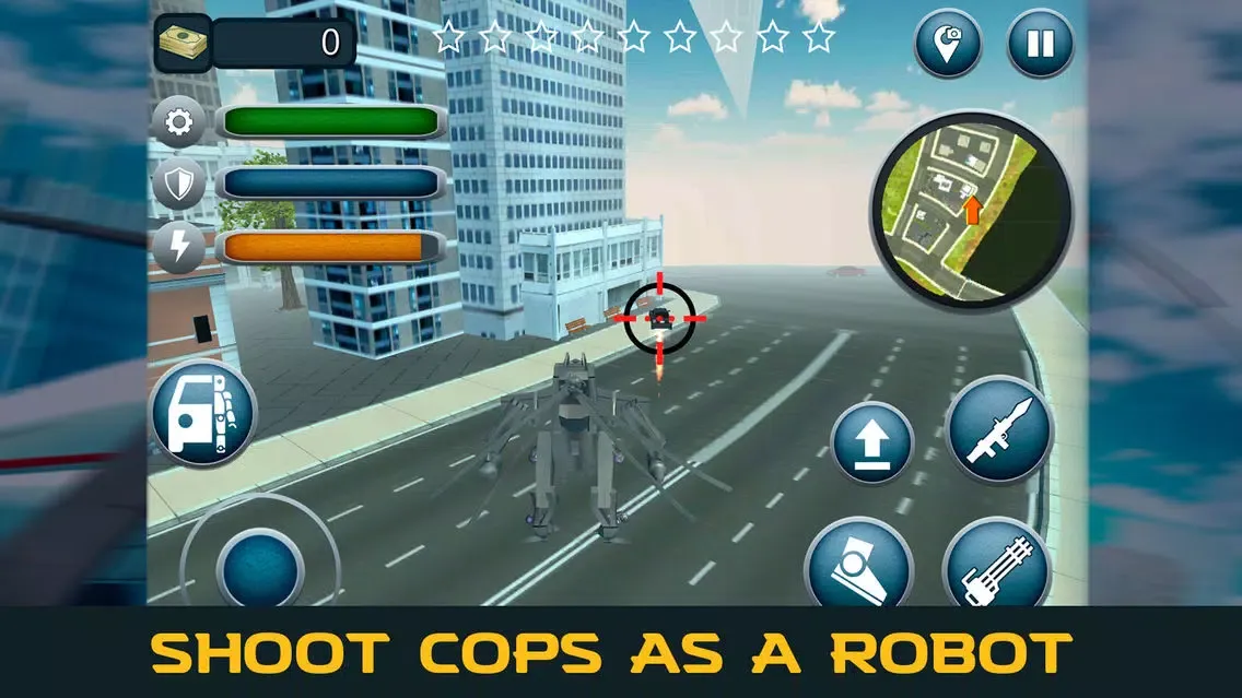 ภาพหน้าจอของ Copter Robot Transformer Simulator