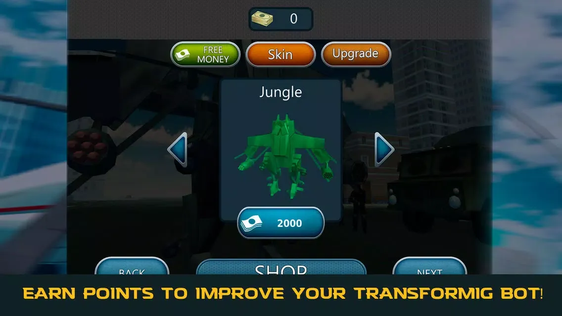 ภาพหน้าจอของ Copter Robot Transformer Simulator