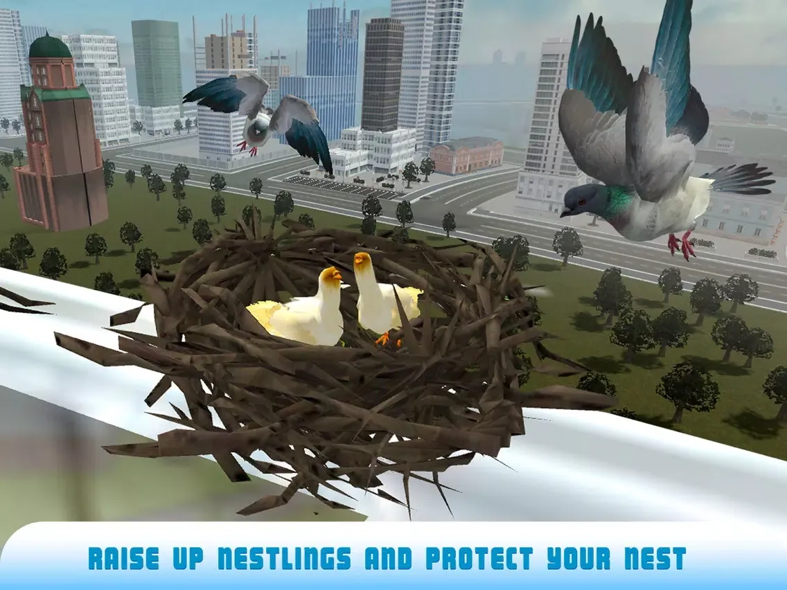 Ảnh chụp màn hình của Pigeon Bird Survival Simulator 3D 2 Full iPad 