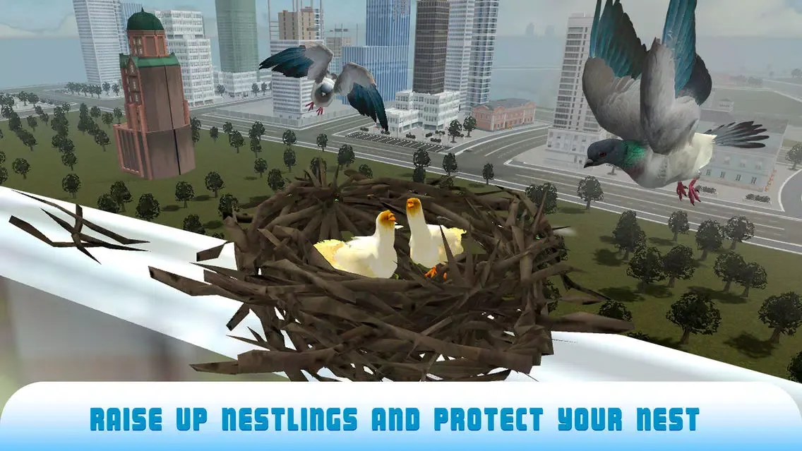 Ảnh chụp màn hình của Pigeon Bird Survival Simulator 3D 2 Full
