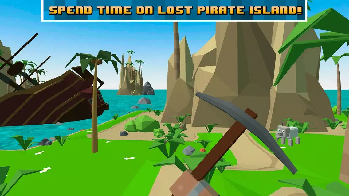 Pixel Pirate Island Survival Simulator 3D Full Ekran Görüntüleri