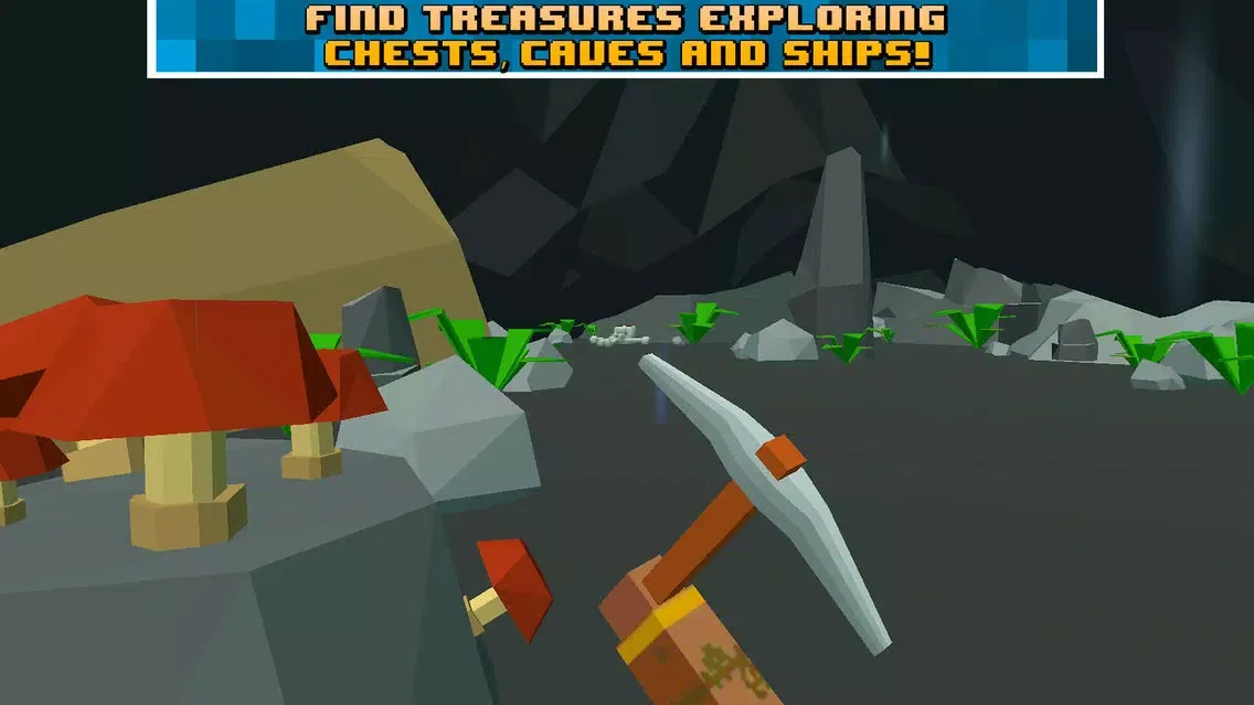 Pixel Pirate Island Survival Simulator 3D Full Ekran Görüntüleri