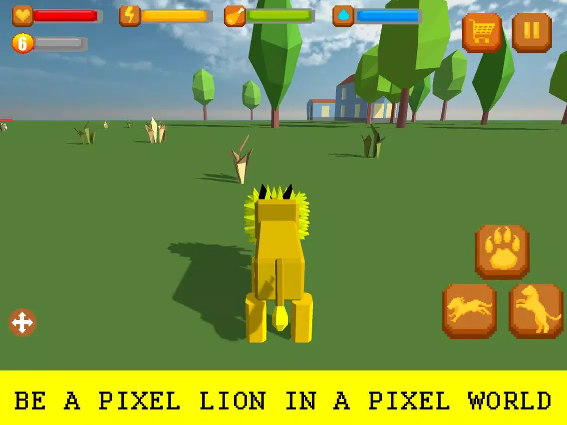 Capturas de tela do Cube Lion Survival Simulator Full iPad 