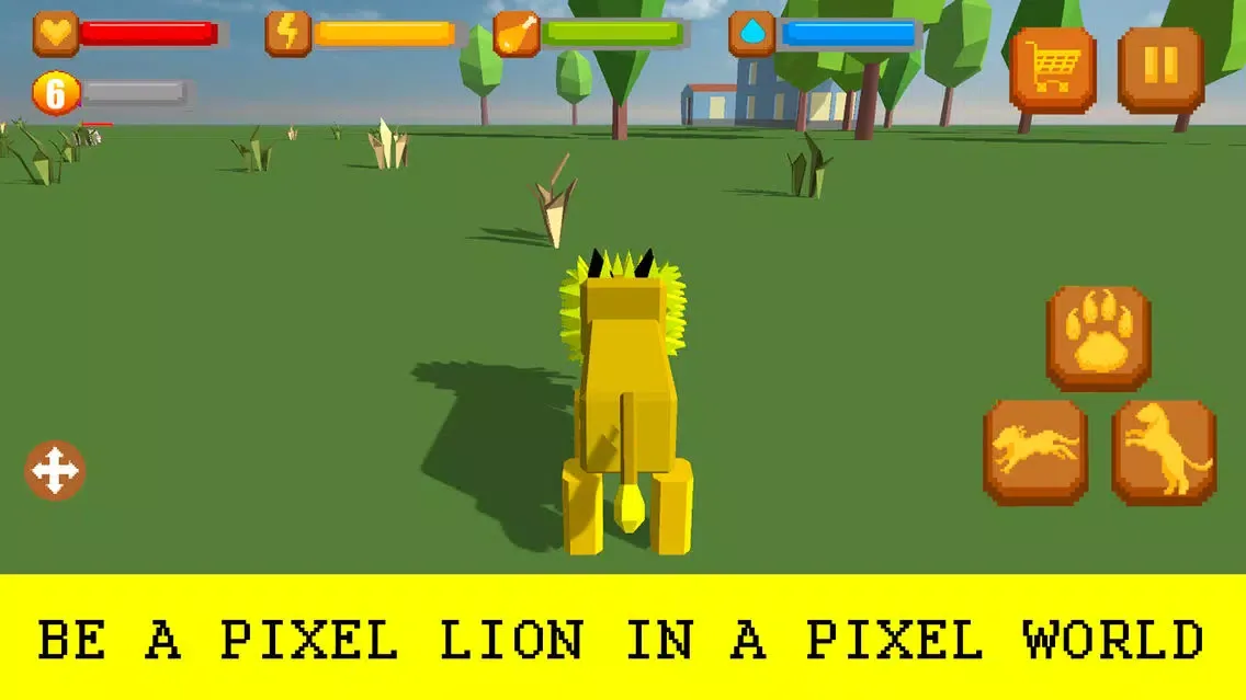 Capturas de tela do Cube Lion Survival Simulator Full