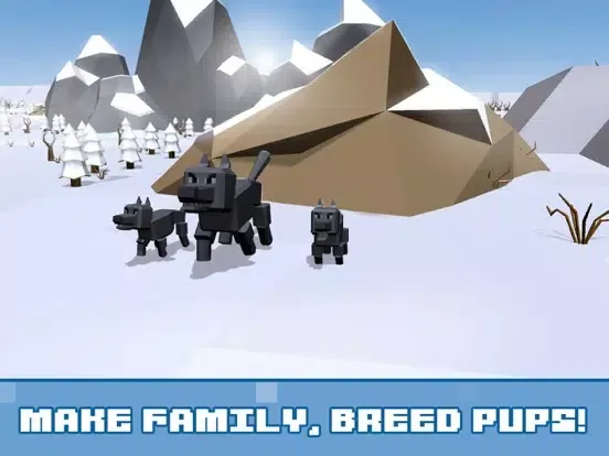 Pixel Wolf Survival Simulator iPad  Screenshots
