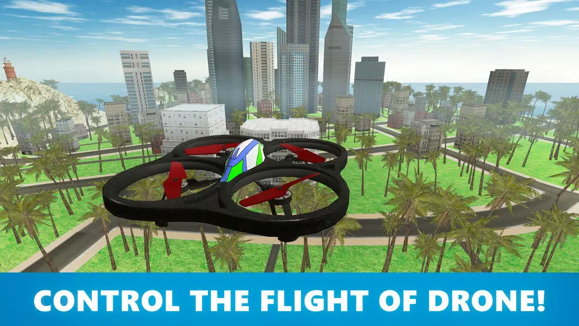 تصاویر City Quadcopter Drone Flight 3D Full