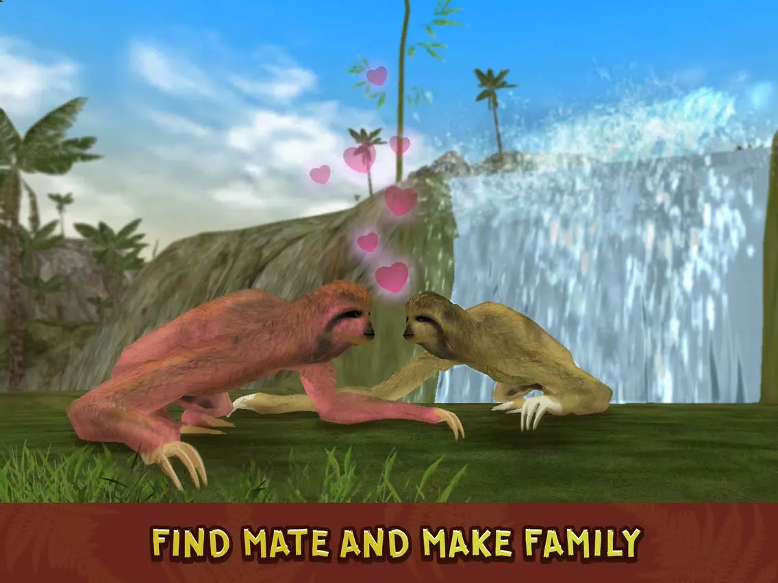 Wild Sloth Forest Survival Simulator 3D Full iPad  Ekran Görüntüleri
