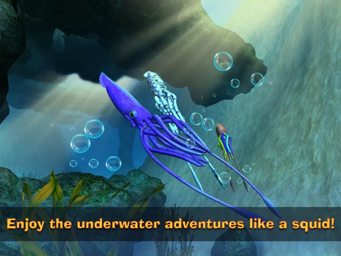 Squid Simulator: Underwater Animal Life 3D iPad  Screenshots