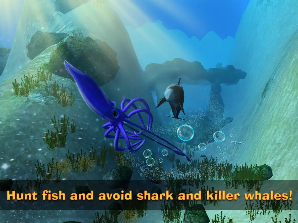 Squid Simulator: Underwater Animal Life 3D iPad  Screenshots