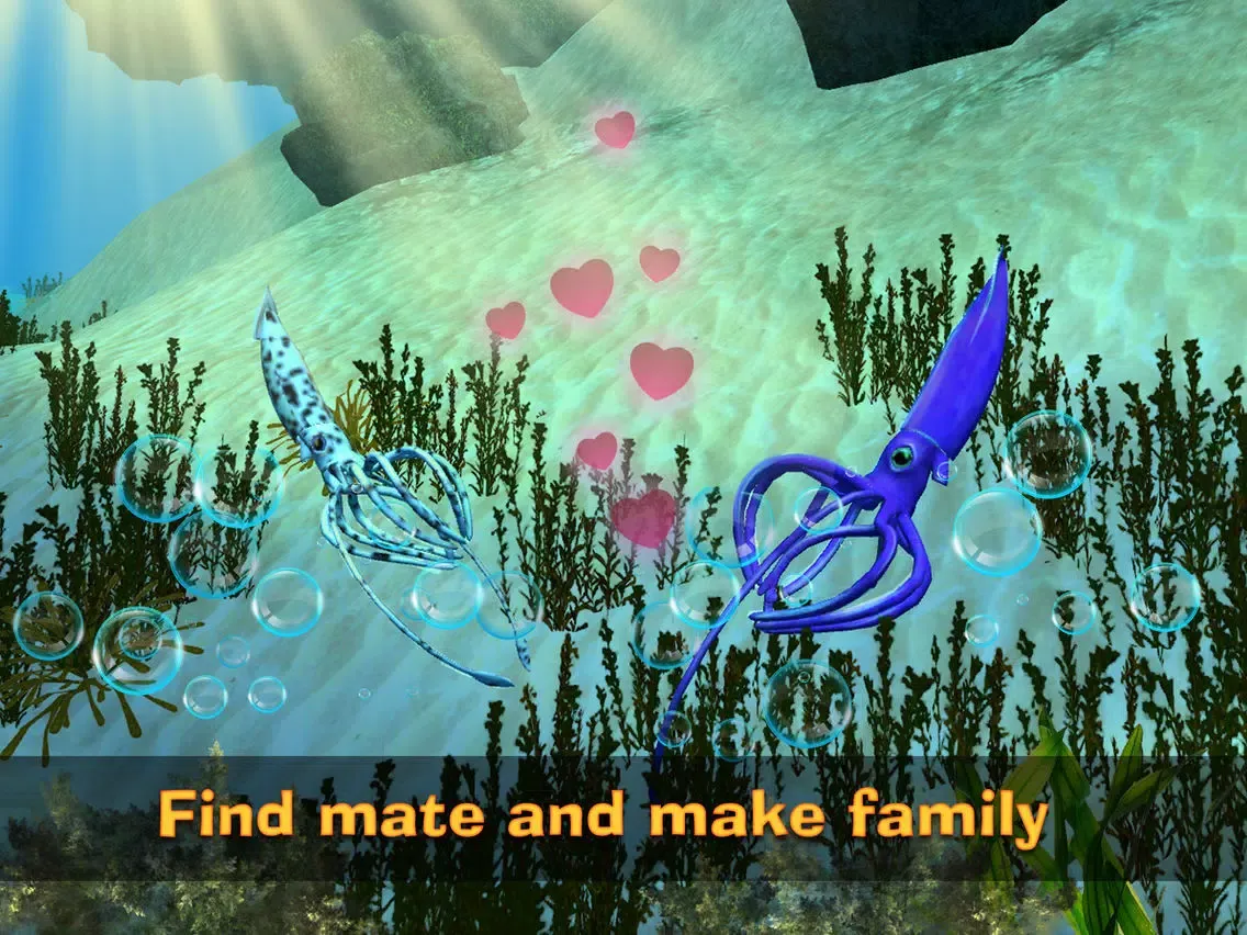 Squid Simulator: Underwater Animal Life 3D iPad  Screenshots