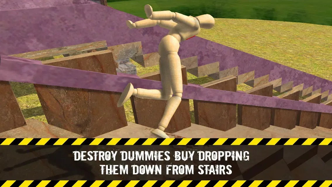 Capturas de tela do Stair Ragdoll Crash Test Simulator 3D