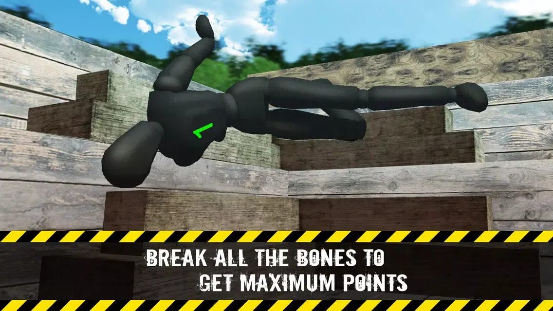Capturas de tela do Stair Ragdoll Crash Test Simulator 3D