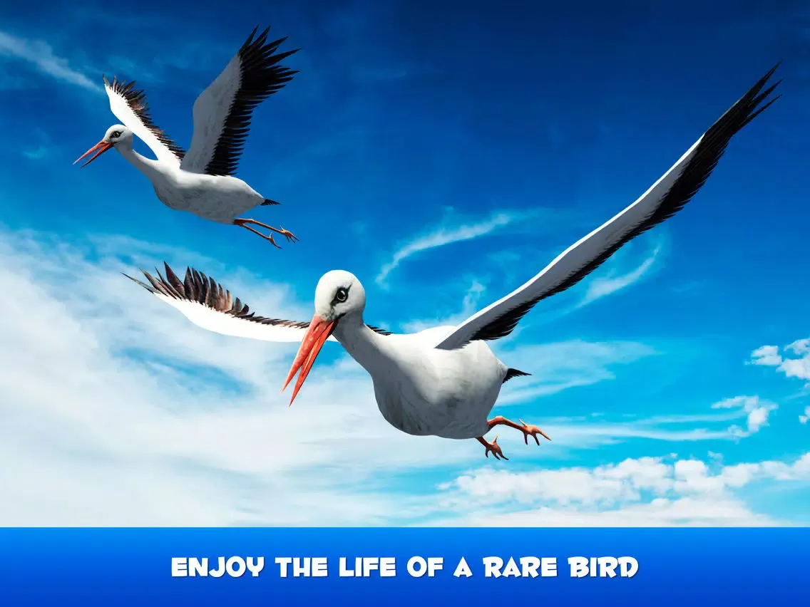 Flying Stork Simulator: Bird Life 3D iPad  스크린샷
