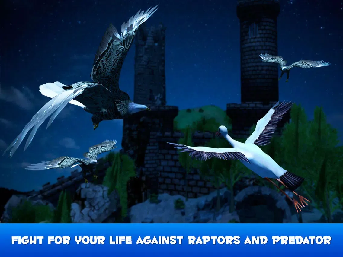 Flying Stork Simulator: Bird Life 3D iPad  스크린샷