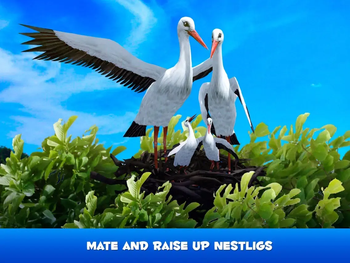 Flying Stork Simulator: Bird Life 3D iPad  스크린샷