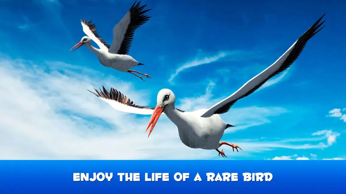 Flying Stork Simulator: Bird Life 3D 스크린샷