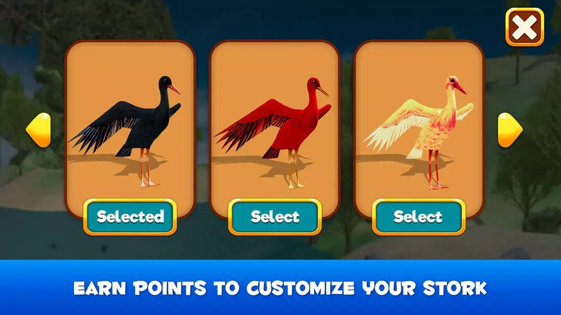 Flying Stork Simulator: Bird Life 3D 스크린샷