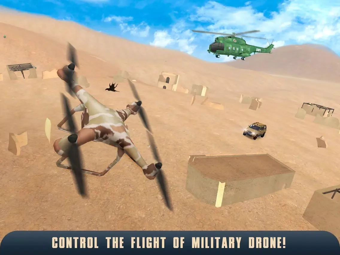 Zrzuty ekranu Machine Gun RC Drone Simulator 3D Full iPad 
