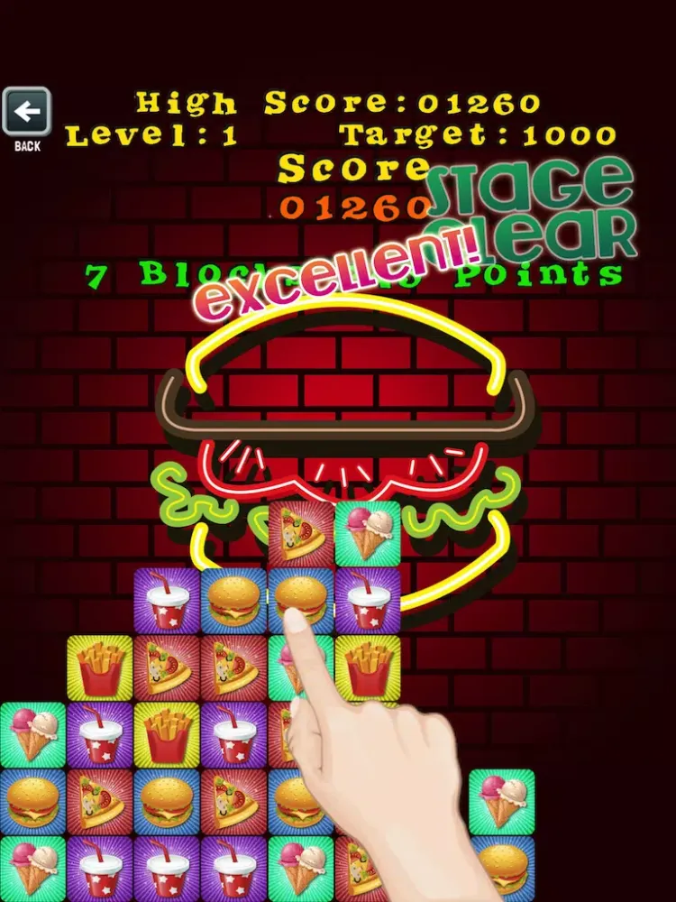 Food Saga Puzzle Blitz: World of Hungry Burger Brothers - Free Game Edition for iPad, iPhone and iPod iPad  스크린샷