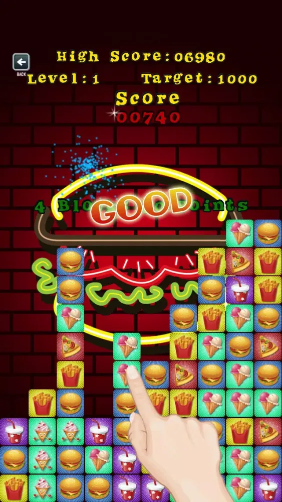 Food Saga Puzzle Blitz: World of Hungry Burger Brothers - Free Game Edition for iPad, iPhone and iPod 스크린샷