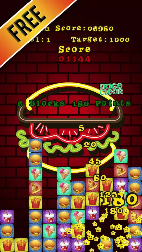 Food Saga Puzzle Blitz: World of Hungry Burger Brothers - Free Game Edition for iPad, iPhone and iPod 스크린샷