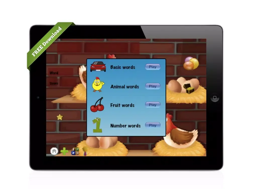 A Chicken World of Words: Free English Spelling Lessons iPad  Screenshots