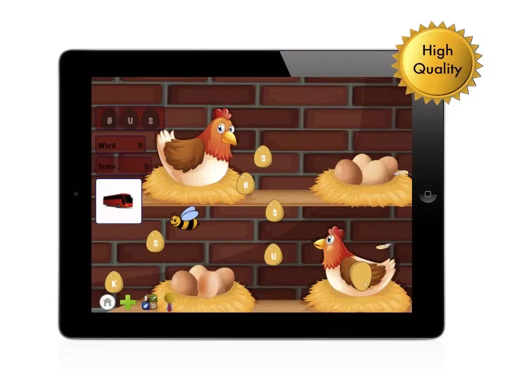 A Chicken World of Words: Free English Spelling Lessons iPad  Screenshots