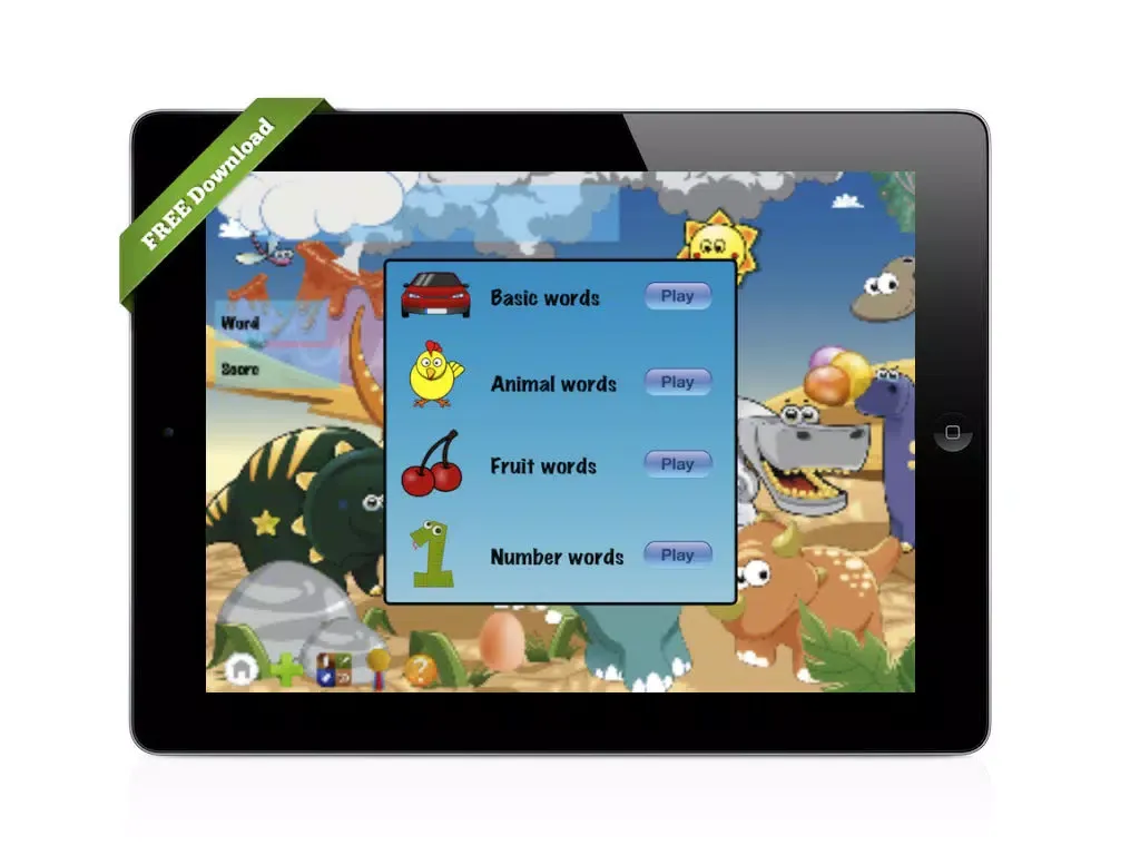 A Dino World of Words: English Spelling Memory Match Game iPad 應用截圖