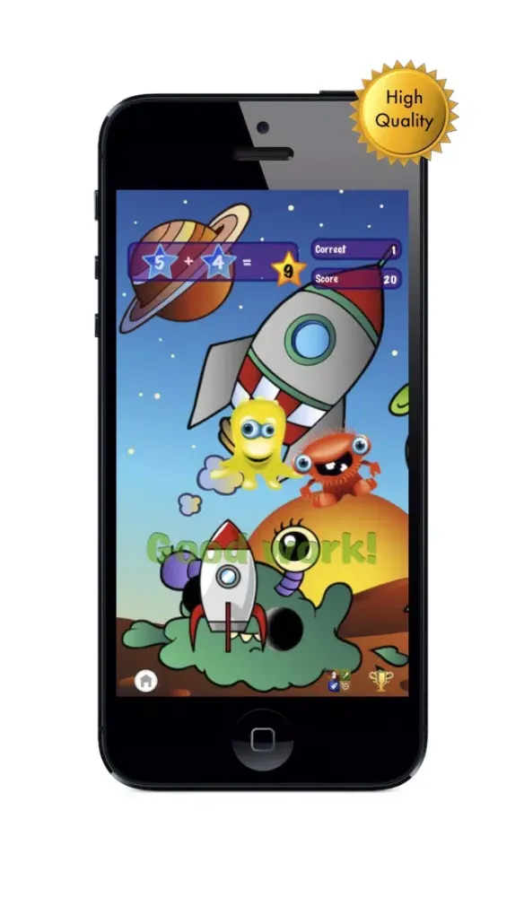 ภาพหน้าจอของ Easy Alien Math: Best Educational School Grade