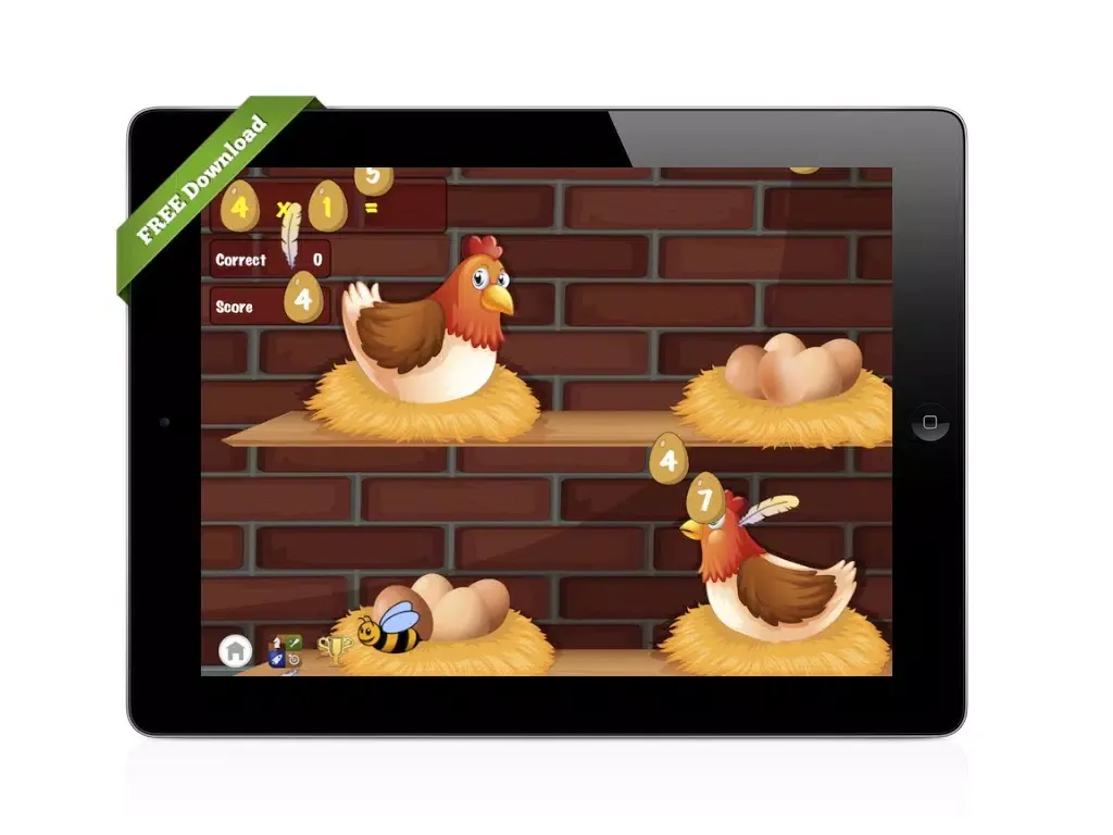ภาพหน้าจอของ Easy Chicken Math: Learn Numbers Fast For Free iPad 