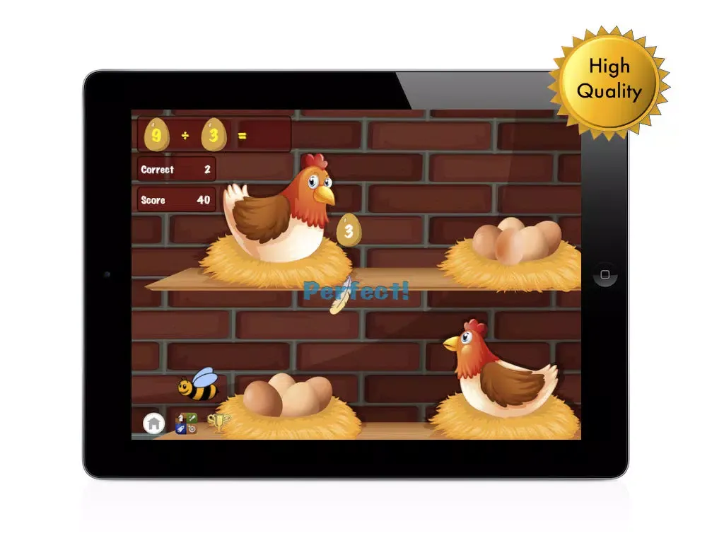 ภาพหน้าจอของ Easy Chicken Math: Learn Numbers Fast For Free iPad 