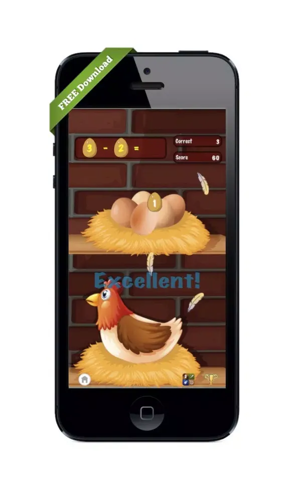 ภาพหน้าจอของ Easy Chicken Math: Learn Numbers Fast For Free