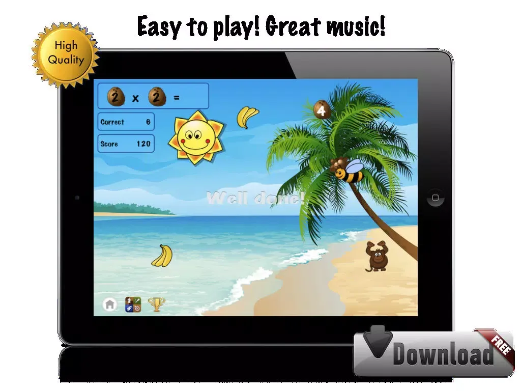 ภาพหน้าจอของ Easy Monkey Math: Free Basic Lessons Game iPad 